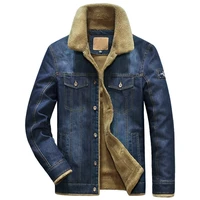 brand denim jacket men winter windbreaker warm mens jackets outwear jeans coat male multi pocket cowboy clothing plus size m 6xl