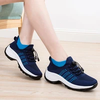 womens walking shoes fashion sock sneakers 2021 summer breathe comfortable casual platform loafers non slip zapatillas mujer