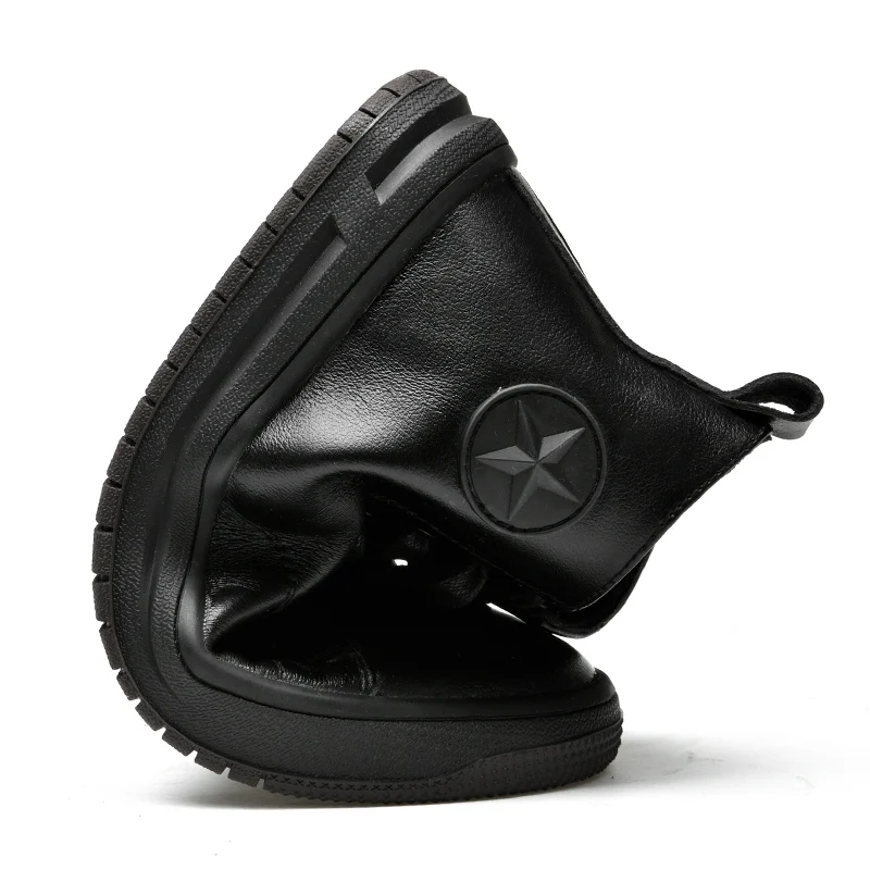 

Men's Martin boots leather increased 6cm fashion leisure trend soft leather soft sole sports board shoes men's shoes