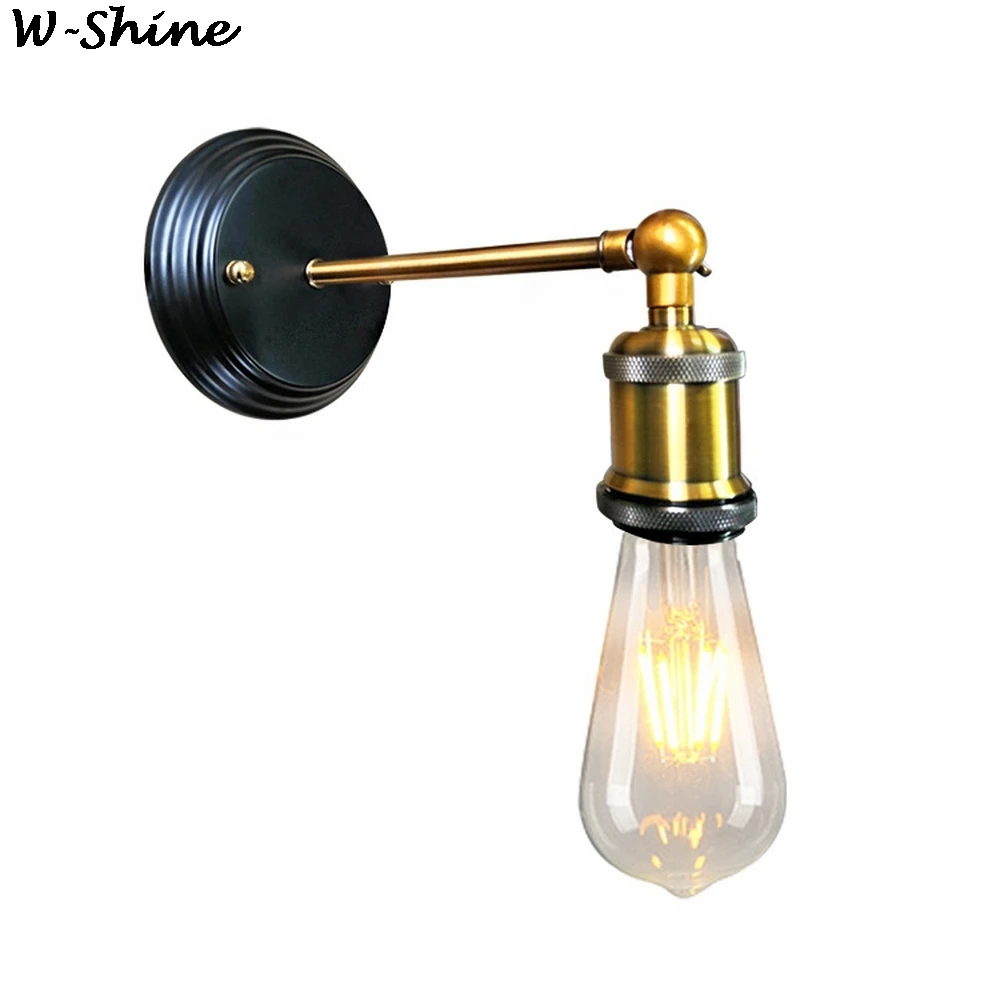 Винтажный регулируемый металлический настенный светильник в стиле лофт
