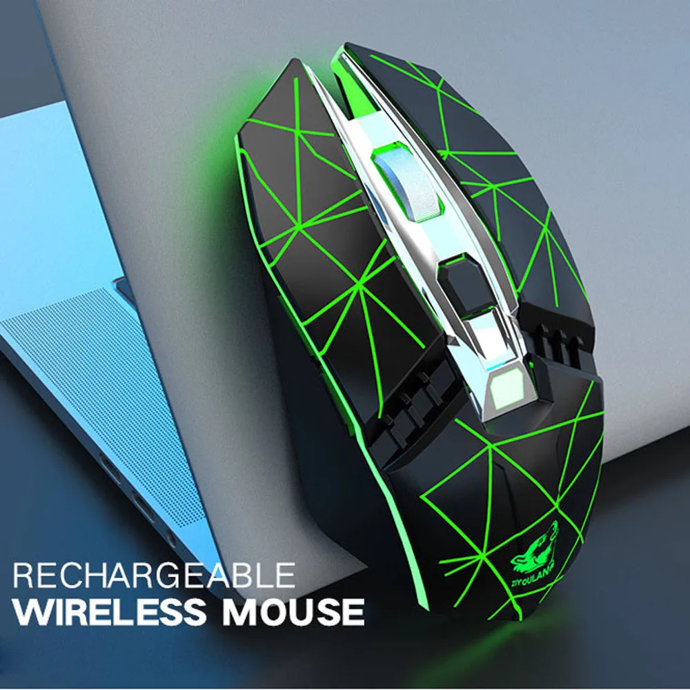 Перезаряжаемая Беспроводная Бесшумная светодиодная подсветка X5 USB оптическая