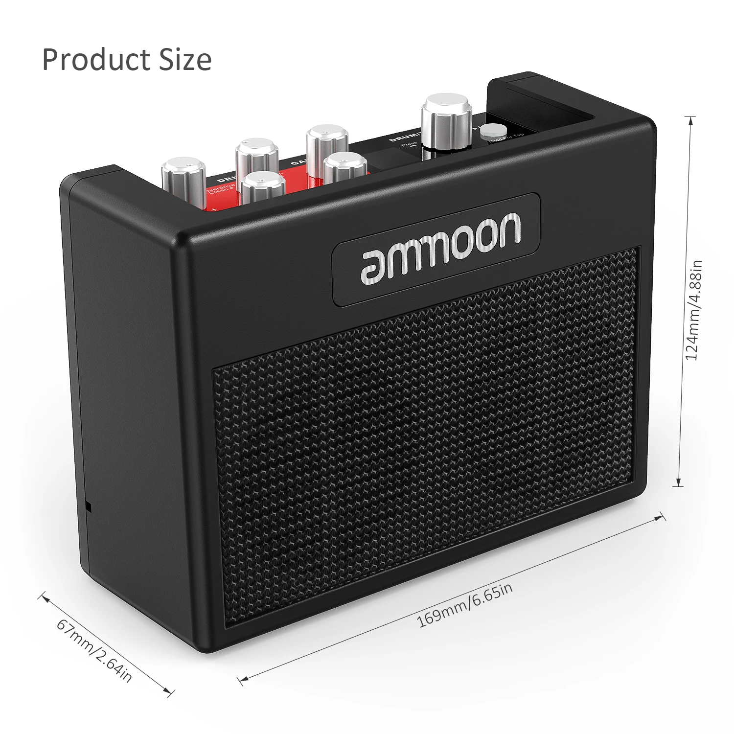 Усилитель гитары ammoon POCKAMP встроенный мультиэффект 80 ритмов барабана поддержка