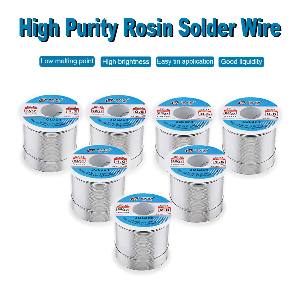 Проволочный припой 0 5 6 8 1 2 мм 450g 63/37 сварочная проволока припоя с 2% поток и низкой