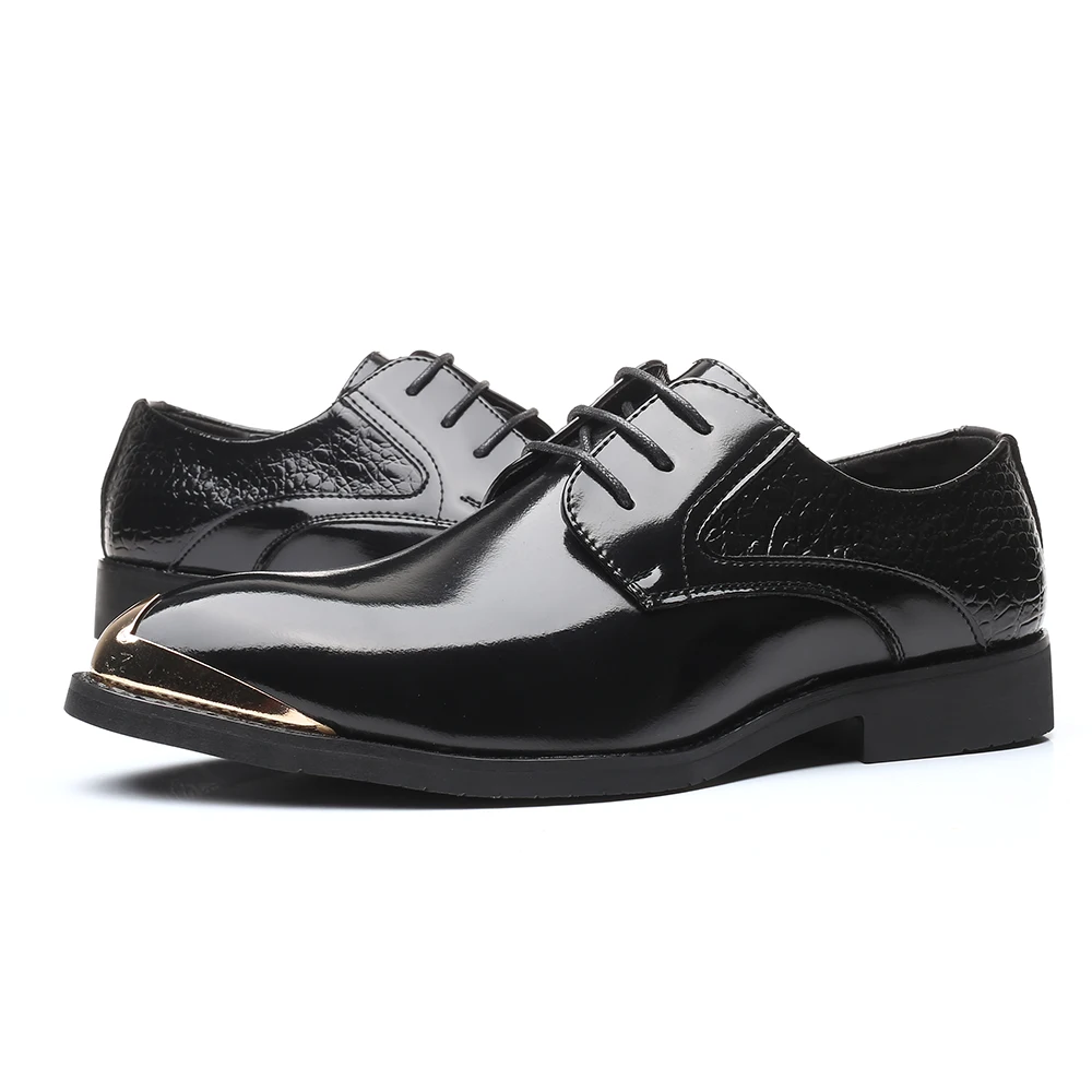 Туфли мужские классические в британском стиле кожаные свадебные туфли-оксфорды