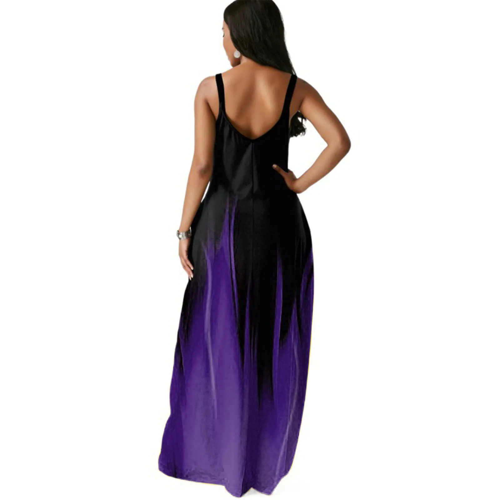 

2021 Women Elegant Sundress Summer O-neck Print Sleeveless Long Dress Woman Plus Size Loose Evening Party Dress #35