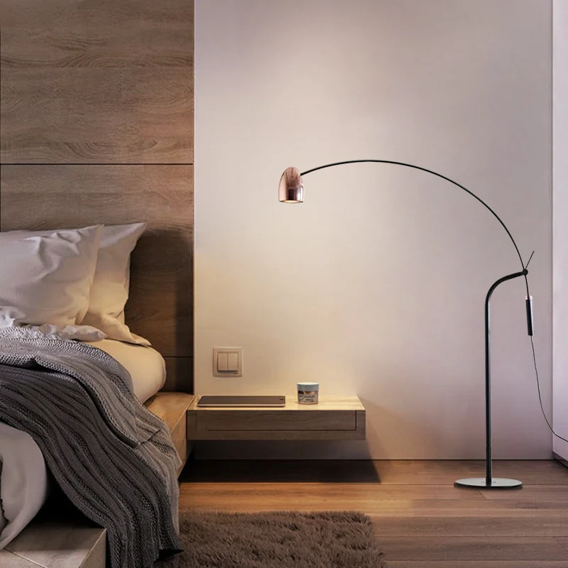 

Modern Black Marble Floor Lamp Villa Hotel Living Room Bedroom Reading Art Standing Light Fixture LED Suspension Lamps FA120