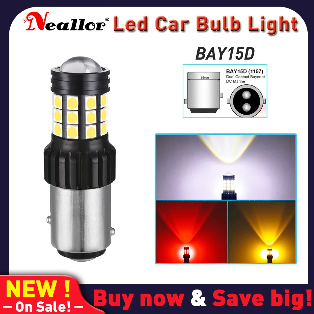 

1x P21W Ba15S 1156 Bay15d 1157 Car LED Signal Bulb DRL Super Bright Fog Lamp Auto Tail Brake Reverse Parking Light 12V White Red