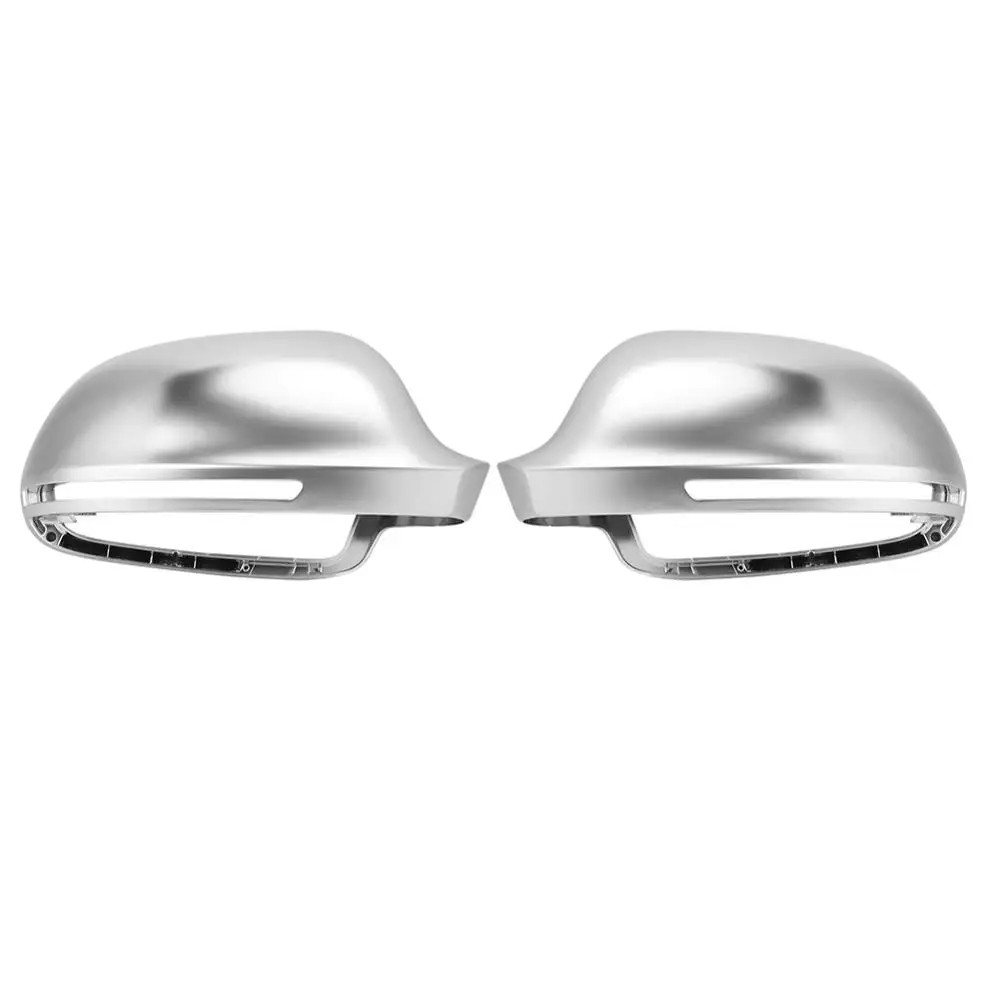 Новинка 1 пара серебристого матового хромированного чехла для зеркала заднего
