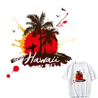 prajna vinyl hawaii patch applique for clothes iron on transfers for clothing stickers heat transfer summer holiday patches diy