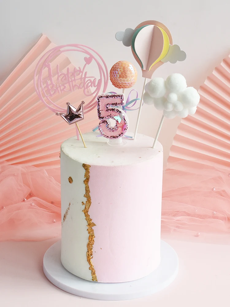 Блестящие Розовые цифры топперы для торта на день рождения свадьбы вечевечерние