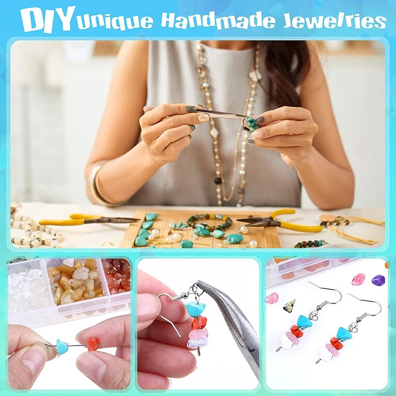 

Crystal Beads Bulk for Jewelry Making, 28 Colors Natural Gemstone Chips Kit Irregular Stones Crystal Loose Rocks