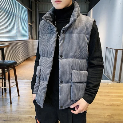2019 осенние и зимние толстые вельветовые хлопчатобумажный жилет мужской Новинка