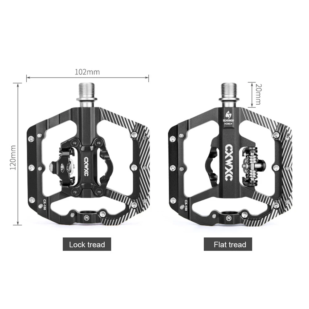 

Dual Function Bicycle Pedal with Cleat for SPD System MTB Road Bike Anti-slip Sealed Bearing Pedals Cycling Accessories Shipping