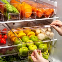 transparent refrigerator organizer storage box fridge drawer refrigerator container for food drinks egg classification storage