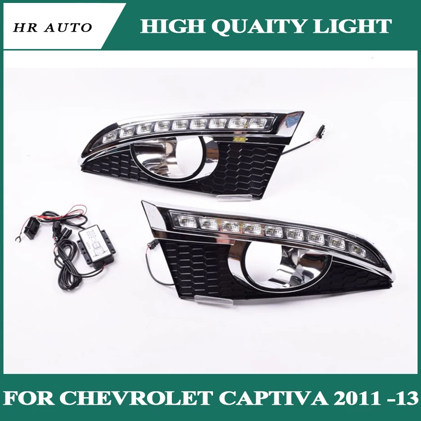 Автомобильный-Стайлинг 12 В светодиодный DRL дневные ходовые огни с отверстием для