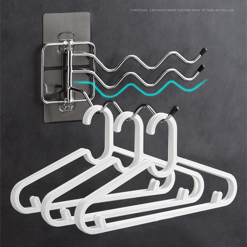 

Bathroom Stainless Steel Towel Rack, Multi-bar Rotating Towel Rack, Non-perforated Bath Towel and Scarf Rack Bathroom Shelf
