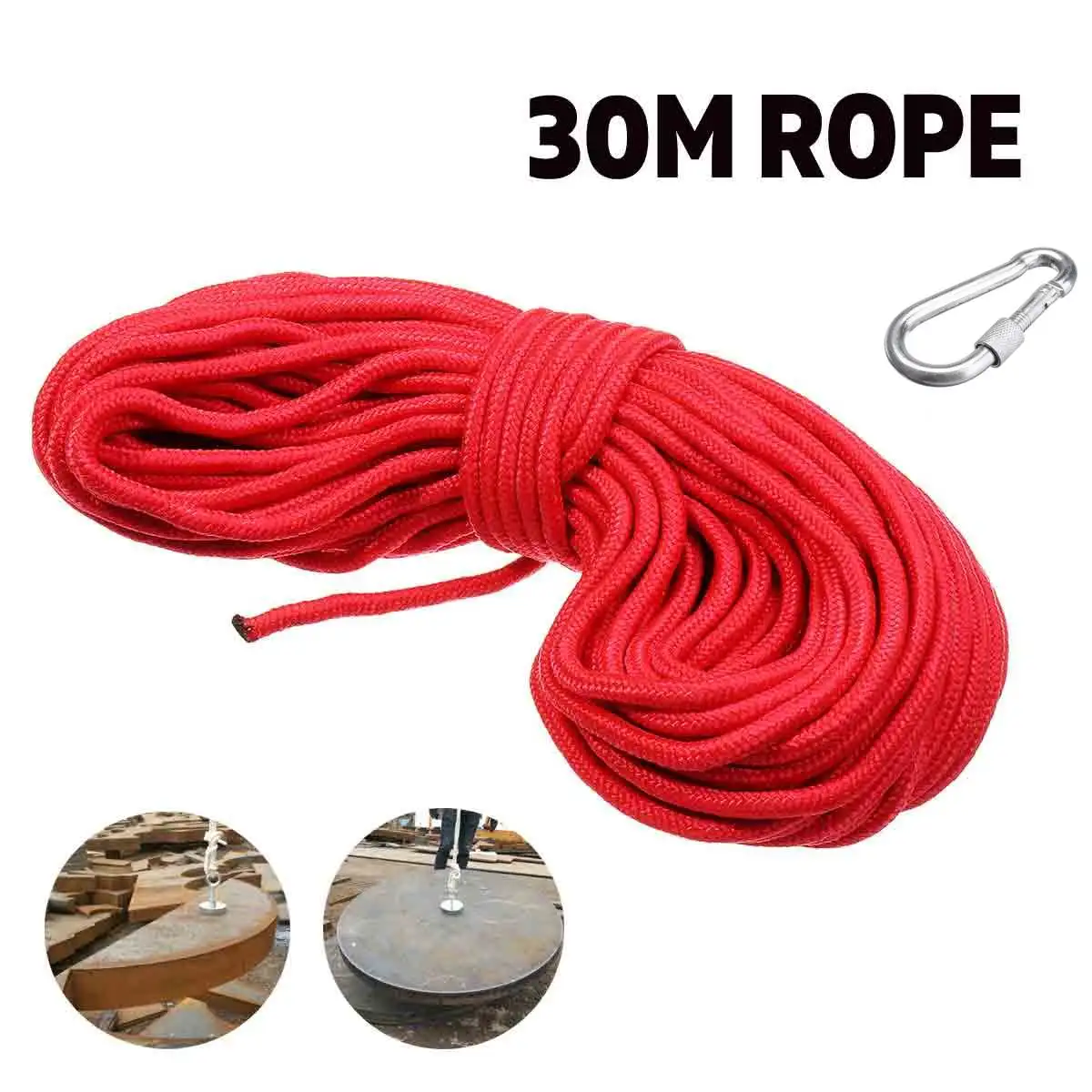

160/350/450/600KG Strong Double Side Neodymium Magnet Fishing Metal Sea Treasure Hunting Recovery Magnet +10m/30m Rope