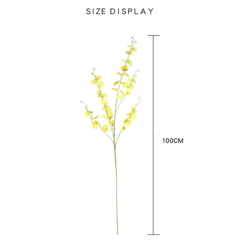 

JUNSUM Silk Flower Dancing Lady Orchid Artificial Oncidium Living Room Bedroom Wedding Decoration Fabrics Lace Garland DIY