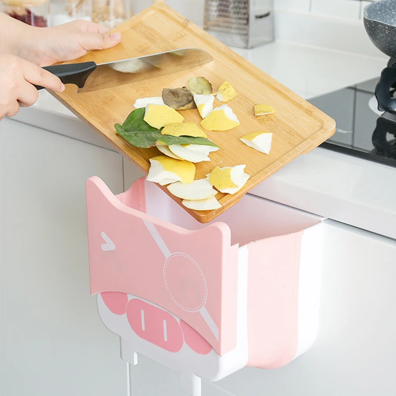 

Kitchen Cabinet Door Hanging Collapsible Cubo Basura for Bathroom Papelera Escritorio Basura Coche Container Folding Bucket