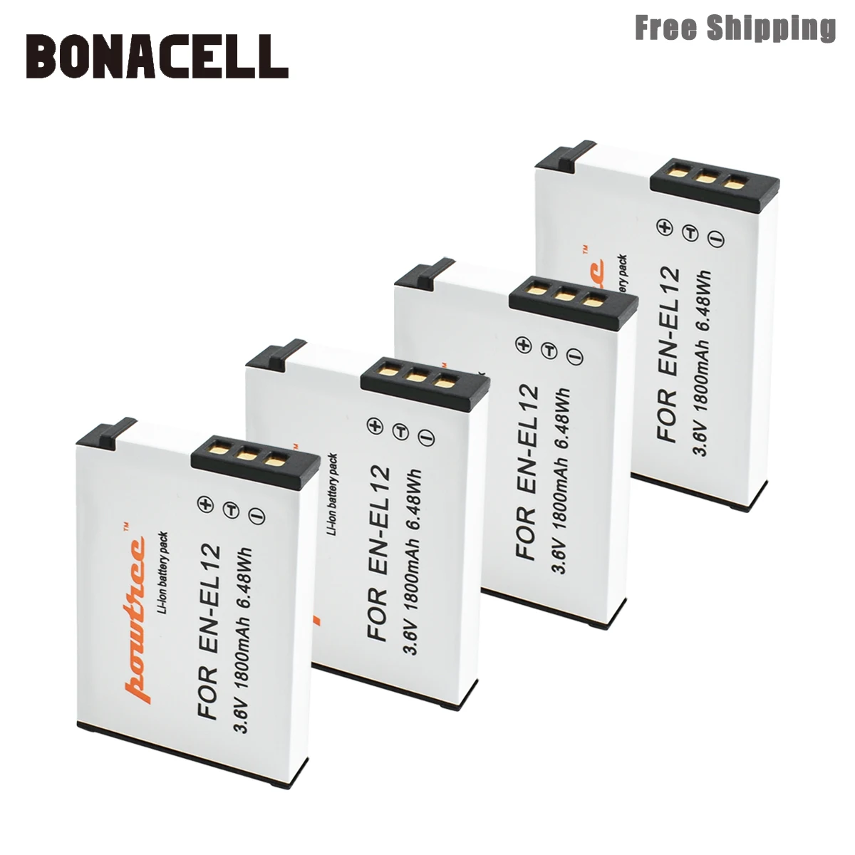 Аккумулятор bonacel для Nikon CoolPix S610 S610c S620 S630 S710 P300 P310 P330 S6200 S6300 S9400 S9500 L50 1800 мАч|Цифровые