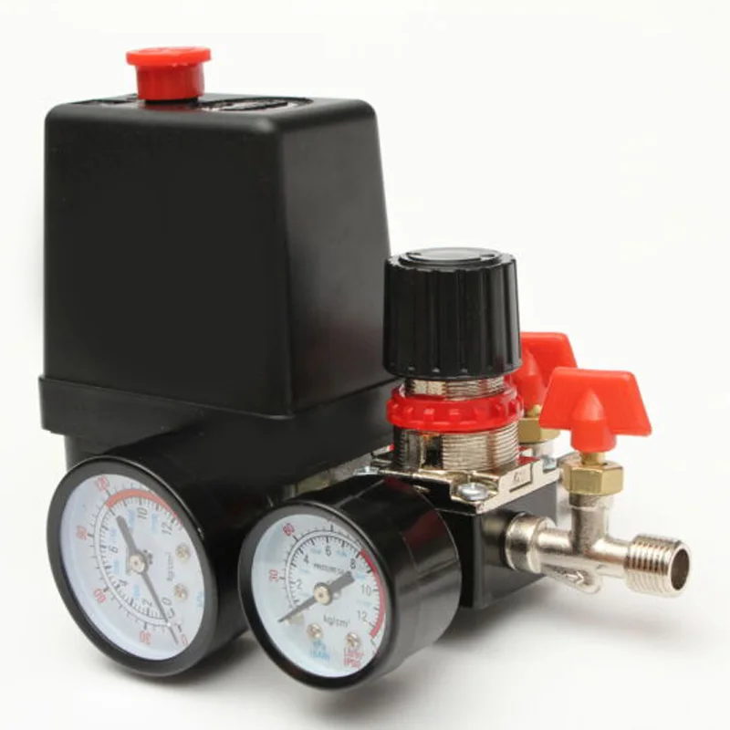 

1 шт. 95-125PSI переключатель давления для воздушного компрессора контрольный клапан манометр части