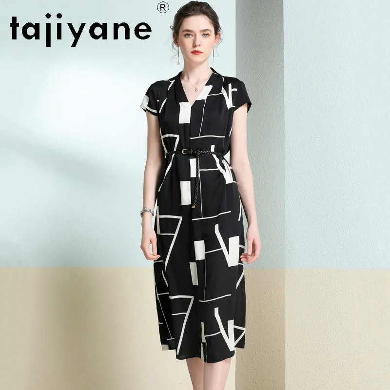 Из натурального шелка летнее платье 2021 в винтажном стиле повседневный или