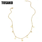 Цепочка Из Нержавеющей Стали TOSAKO, золотого цвета, модная цепочка Ginkgo свитер с рисунком листья