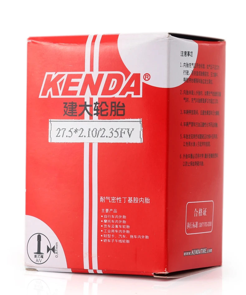 KENDA внутренняя трубка 27,5 камера 27,5*2,1-2,35 трубы для горного велосипеда Schrader Presta внутренняя труба для велосипеда 27,5 er шина chambre air 285g
