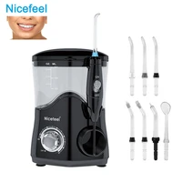 nicefeel oral irrigator dental pulse flosser water jet teeth cleaner hydro jet with 600ml water tank and 7nozzles for tooth care