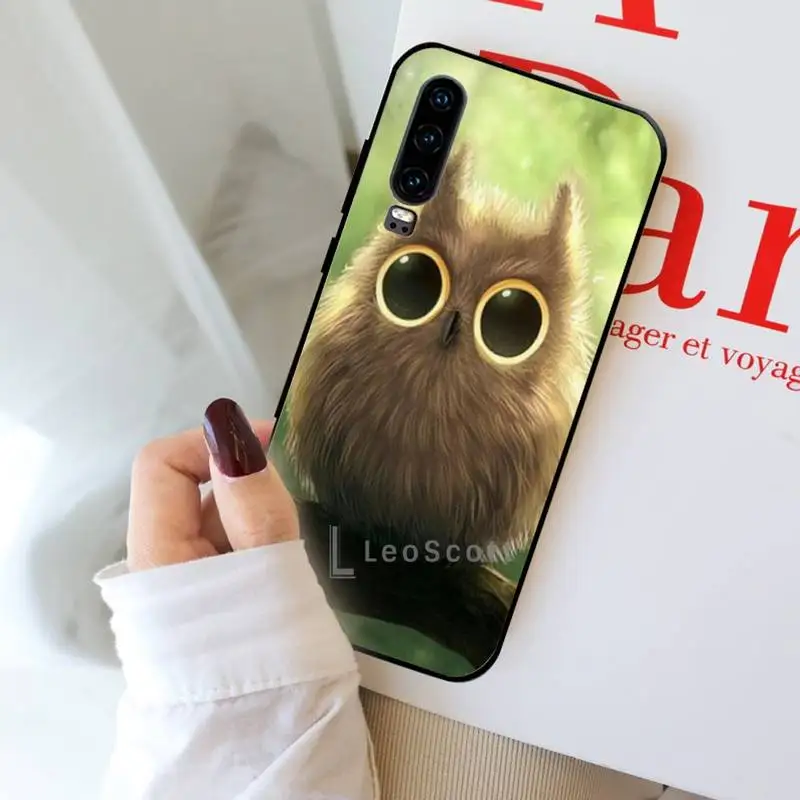 

Cute Owl Hearts Lover Phone Case For Huawei Y5 Y6 II Y7 Y9 PRIME 2018 2019 NOVA3E P20 PRO P10 Honor 10