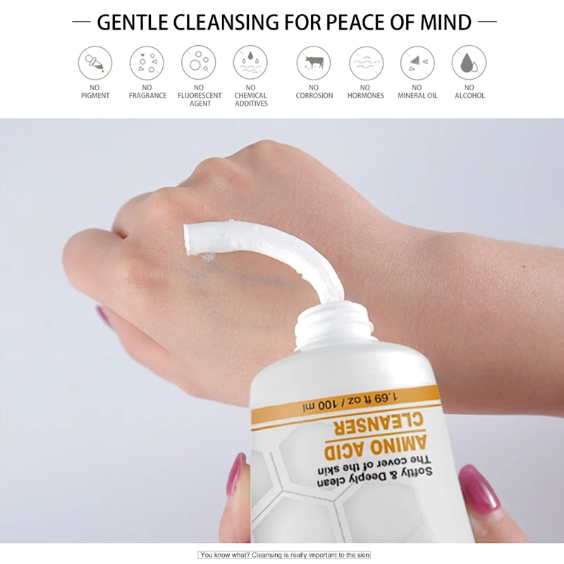 Sevich 100 мл аминокислота увлажняющий очищающий крем для лица пор средство мытья