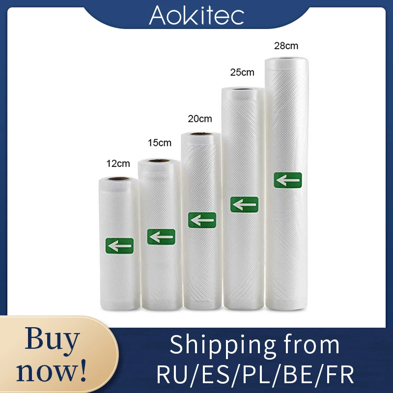 

Рулоны для вакуумной упаковочной машины, 12/15/20/25/28 см x 500 см