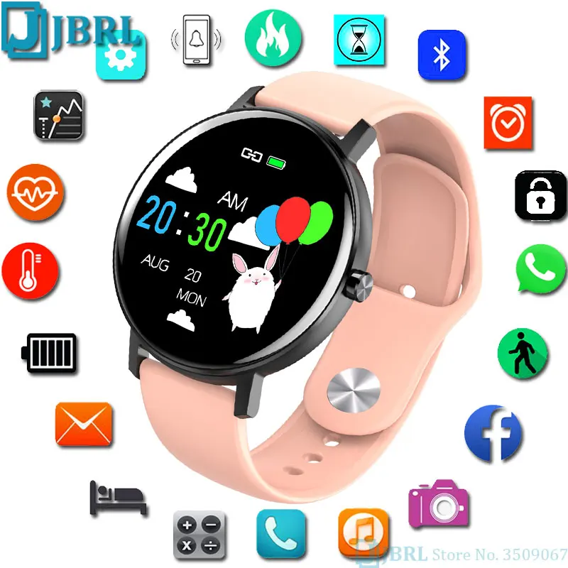 Умные часы с полным касанием Детские Смарт для девочек и мальчиков смарт браслет