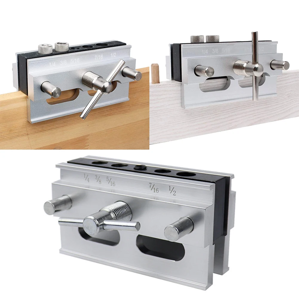 

Self Centering Doweling Jig Step Drill Guide Bushings Set Wood Dowel Woodworking Joints Puncher Locator Tools Kit for Carpentry