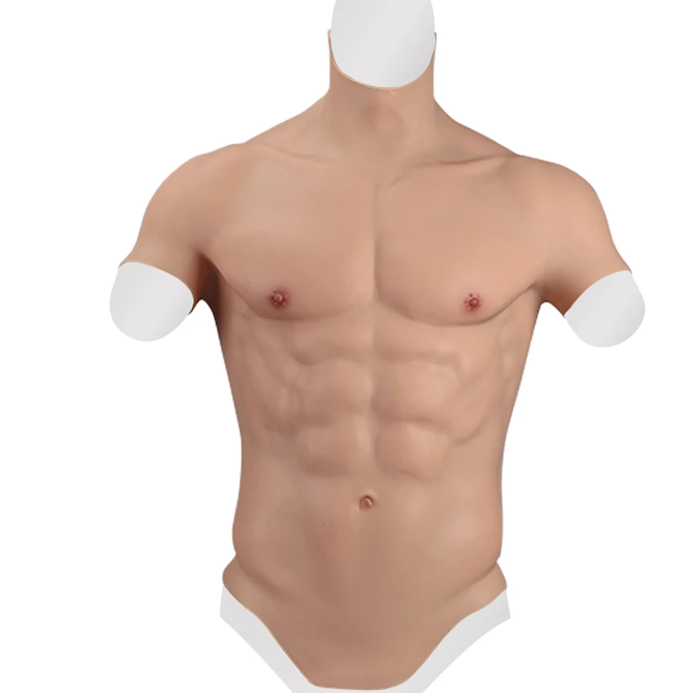 

Реалистичный костюм для косплея, искусственный силиконовый мачо для мышц живота для мужчин, Трансвестит для косплея, Хэллоуин