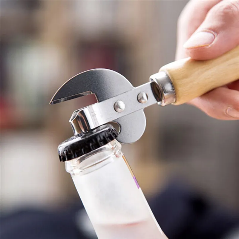 1 шт. легко вручную с вырезами на одну сторону металлическая открывалка для