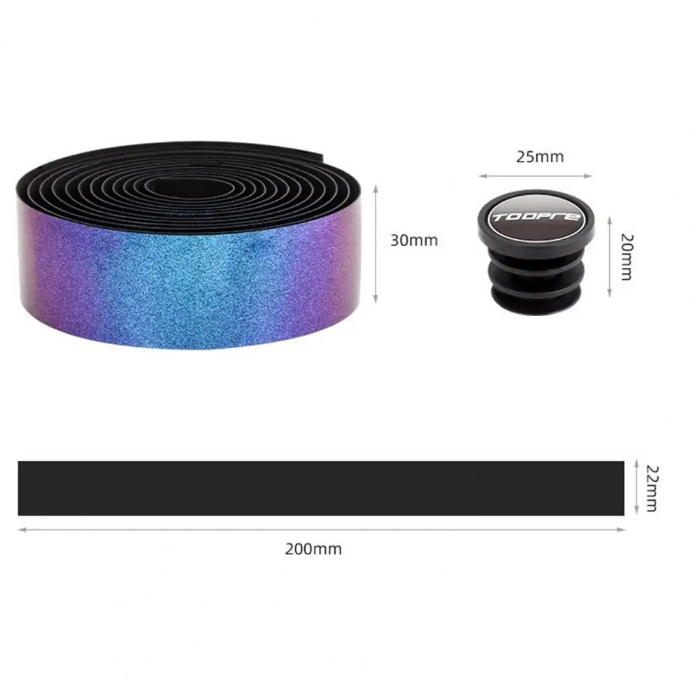 

1 Set Bike Grip Tape Lightweight Anti-skid EVA Color Changing Faux Leather Bar Tape for Bike