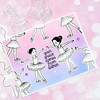 dancing girls ballerina metal cutting dies and coordinating stamps for scrapbooking craft die cut card making embossing stencil