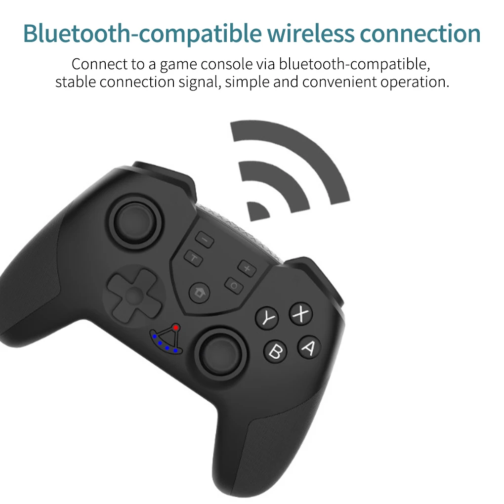 

Wireless Gamepad Vibration Joystick Bluetooth-compatible Game Controller Replacement for Nintendo Switch Green Blue