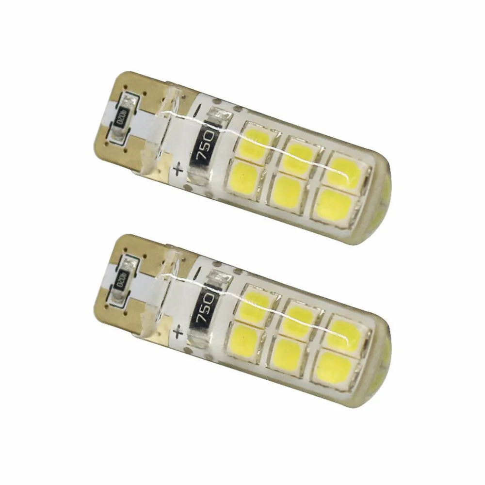 10 pcs Car Styling Car Auto LED Canbus 194 W5W 2835 SMD 12 LED Light Bulb No Error Light Parking Car Side Light#WL1