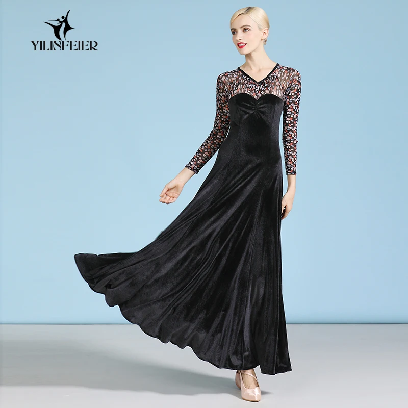 Новое Бальное танцевальное платье для соревнований бальное вальса стандартное