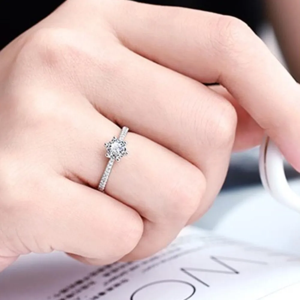

925 Sterling Silver New Jewelry High Quality Fashion Woman Open Ring Retro Size Adjustable Cubic Zirconia Silver Ring