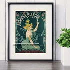 Винтажный французский рекламный постер Absinthe Blanqui, арт-новый, ликер, реклама, французская настенная живопись на холсте, Декор