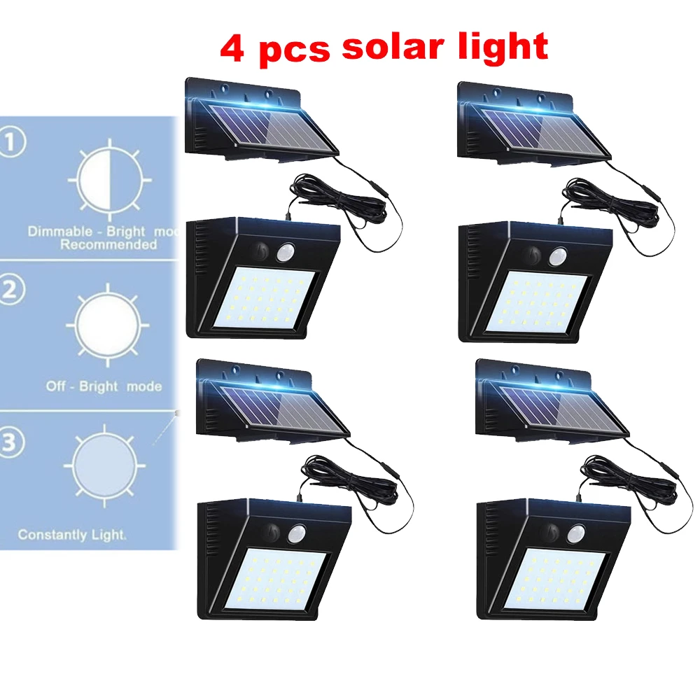 

Настенный светильник на солнечной батарее, уличный фонарь с пассивным ИК датчиком движения, водонепроницаемый уличный светильник для доро...