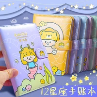 portable small cute notebook kawaii note books for mini school stationery supply handbook diy painting recording magnetic buckle