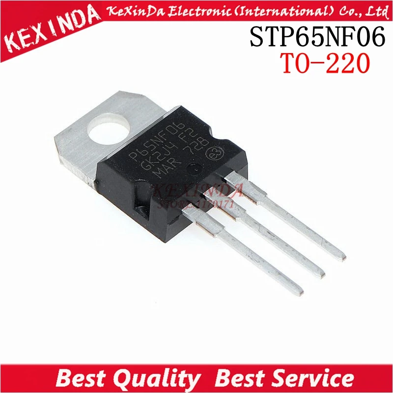 10 шт./лот P65NF06 TO-220 STP65NF06 TO220 65NF06 60V 60A Новый и оригинальный | Электронные компоненты