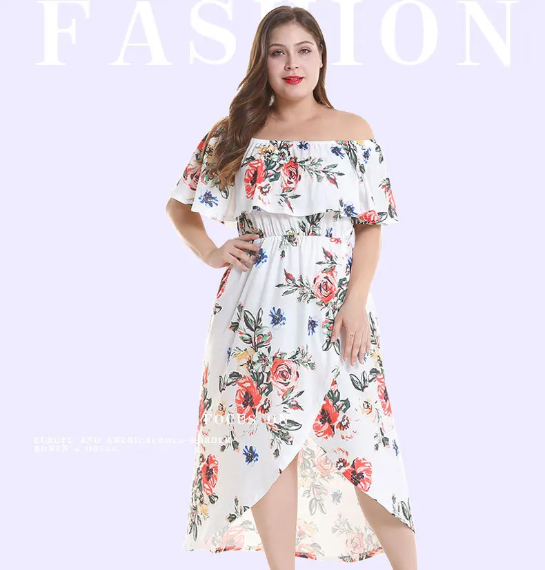 Модное повседневное летнее богемное пляжное платье больших размеров женские