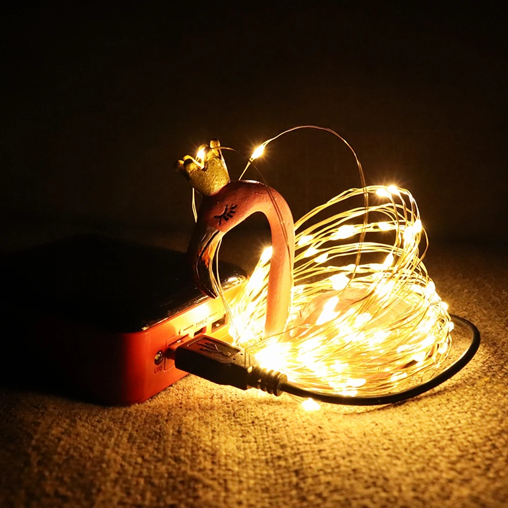 Светодиодная гирлянда из медного провода 5 В USB|Светодиодная лента| |