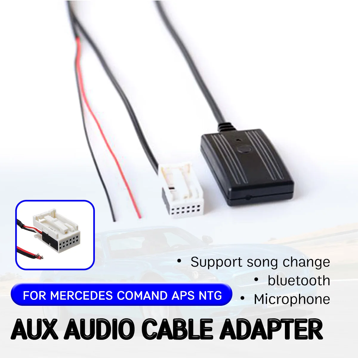 

Bluetooth Aux приемник, Кабель-адаптер, гарнитура Hifi, беспроводной aux модуль для Mercedes Benz W169 W245 W203 W209 W164