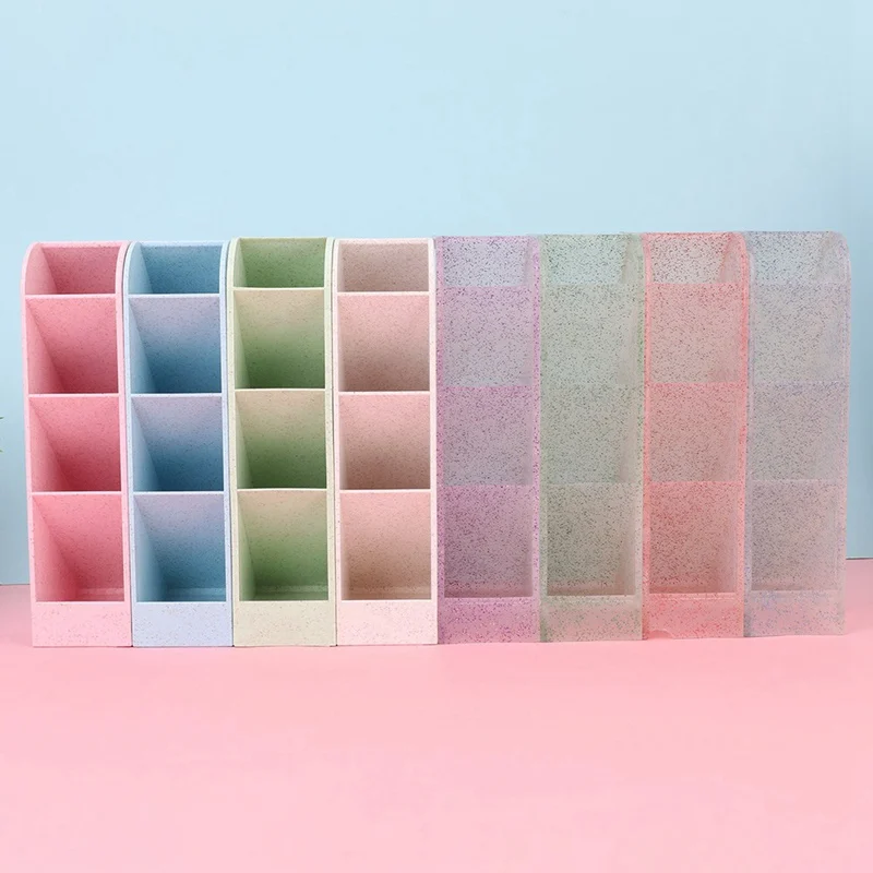 Настольный органайзер для ручек многофункциональный с 4 клетками школы и офиса |